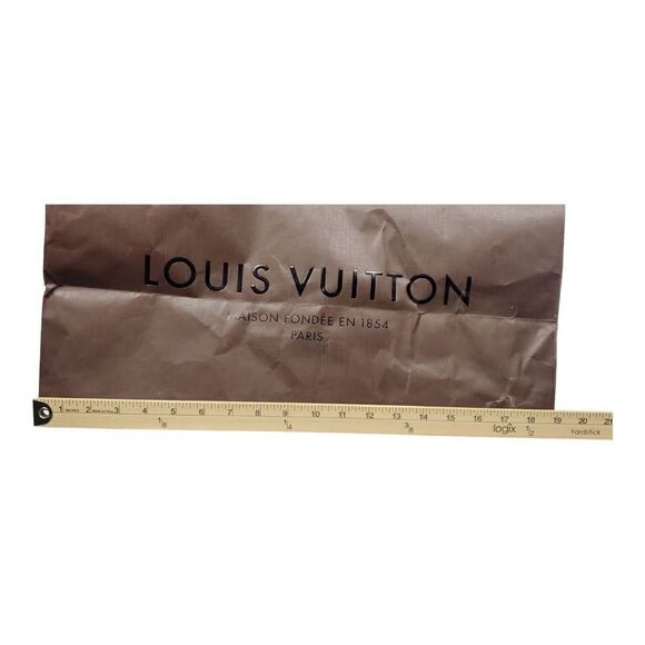 Louis Vuitton Paper Shopping Bag Classic Brown 19x16x9" Designer Authentic - Picture 11 of 14
